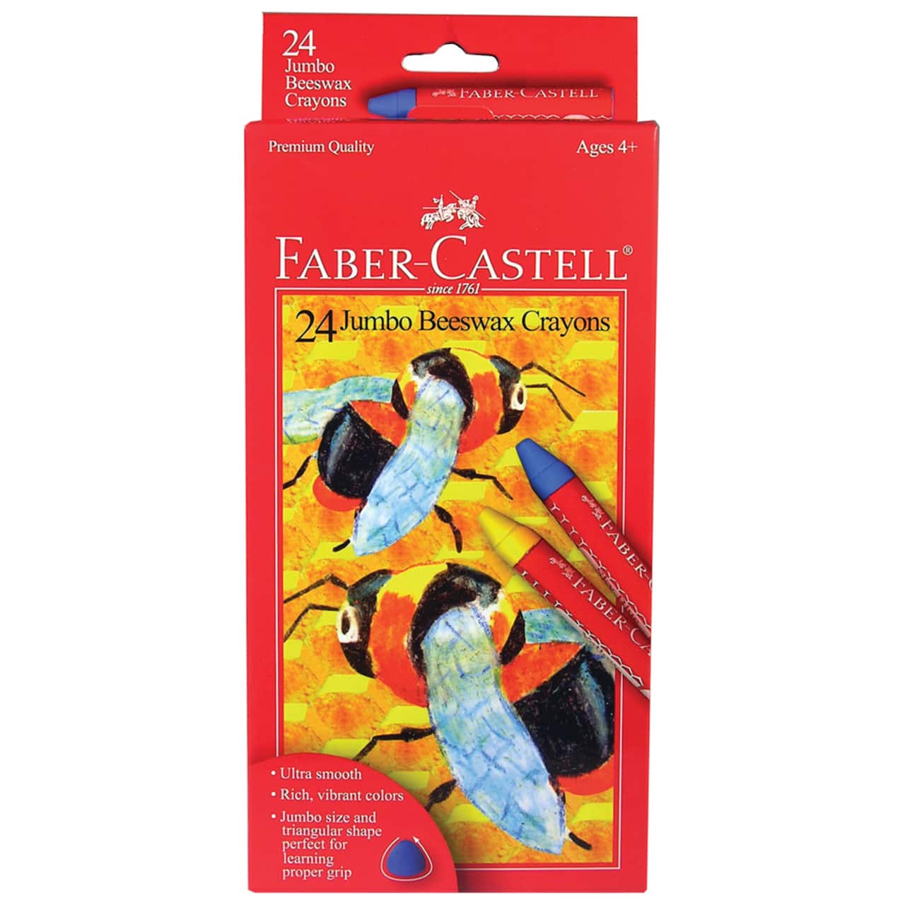 6 Packs: 24 ct. (144 total) Faber-Castell&#xAE; Jumbo Beeswax Crayons